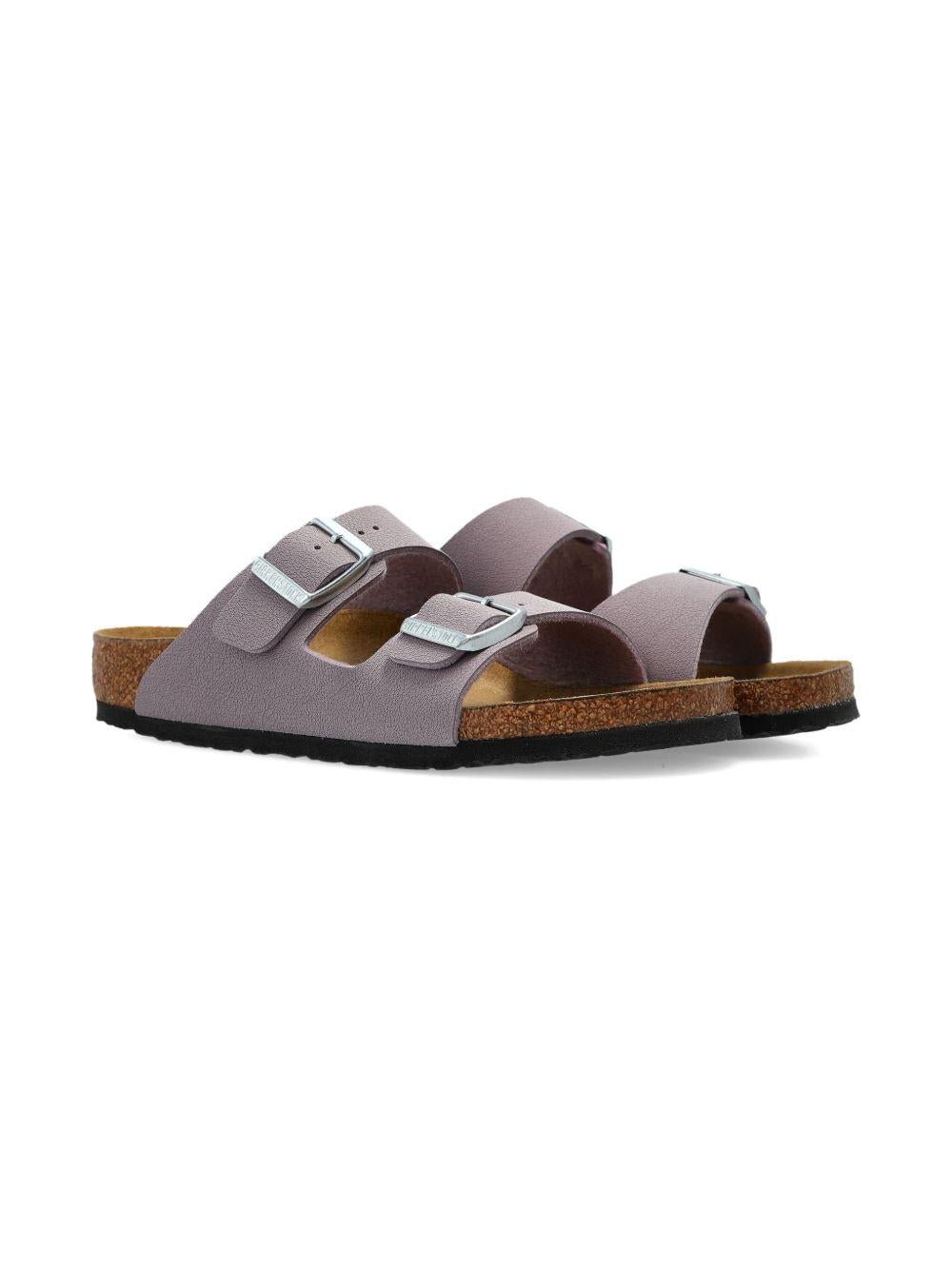 Sandali Arizona BS per bambina Birkenstock Kids viola con chiusura con fibbia - Rubino Kids