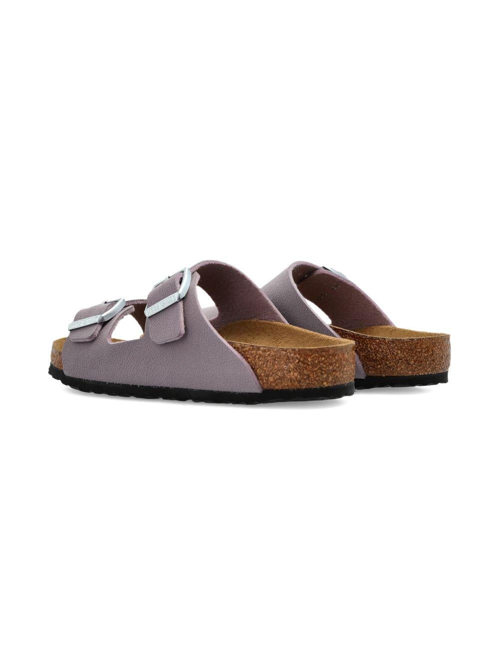 Sandali Arizona BS per bambina Birkenstock Kids viola con chiusura con fibbia - Rubino Kids