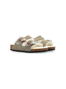 Sandali Arizona per bambino Birkenstock Kids grigio con camoscio - Rubino Kids