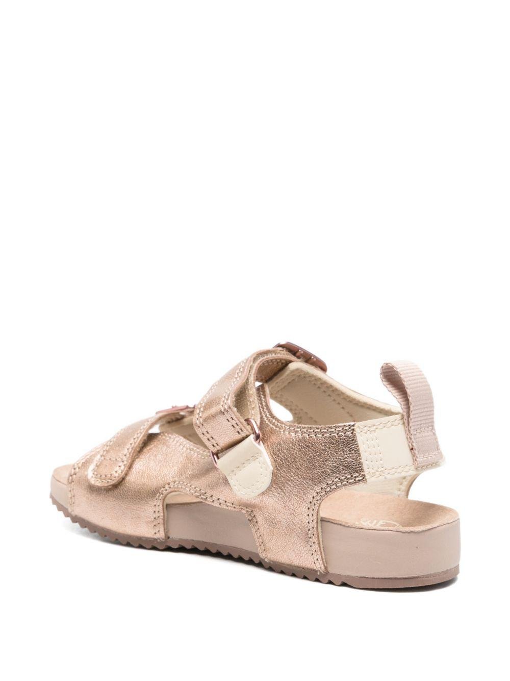 Sandali Castle Island per bambina oro con logo sui lati - Rubino Kids