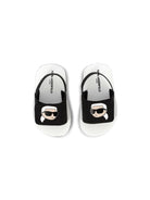 Sandali con stampa Choupette per bambina Karl Lagerfeld Kids nero con soletta con logo - Rubino Kids