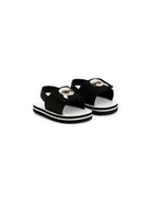 Sandali con stampa Choupette per bambina Karl Lagerfeld Kids nero con soletta con logo - Rubino Kids