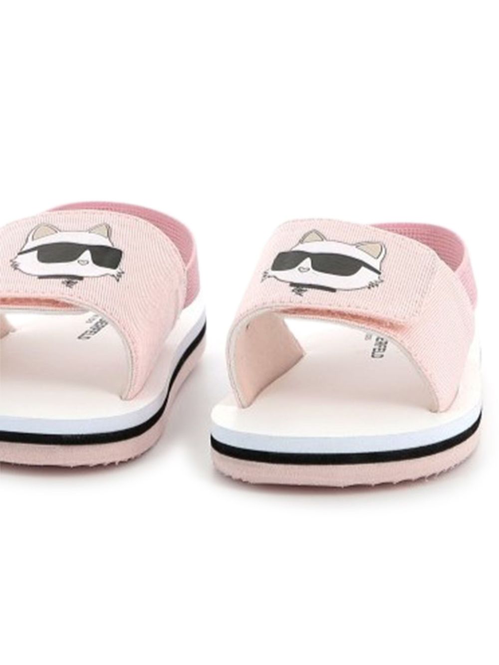 Sandali con stampa Choupette per bambina Karl Lagerfeld Kids rosa con soletta con logo - Rubino Kids