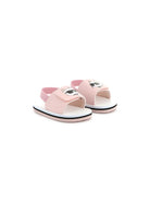 Sandali con stampa Choupette per bambina Karl Lagerfeld Kids rosa con soletta con logo - Rubino Kids