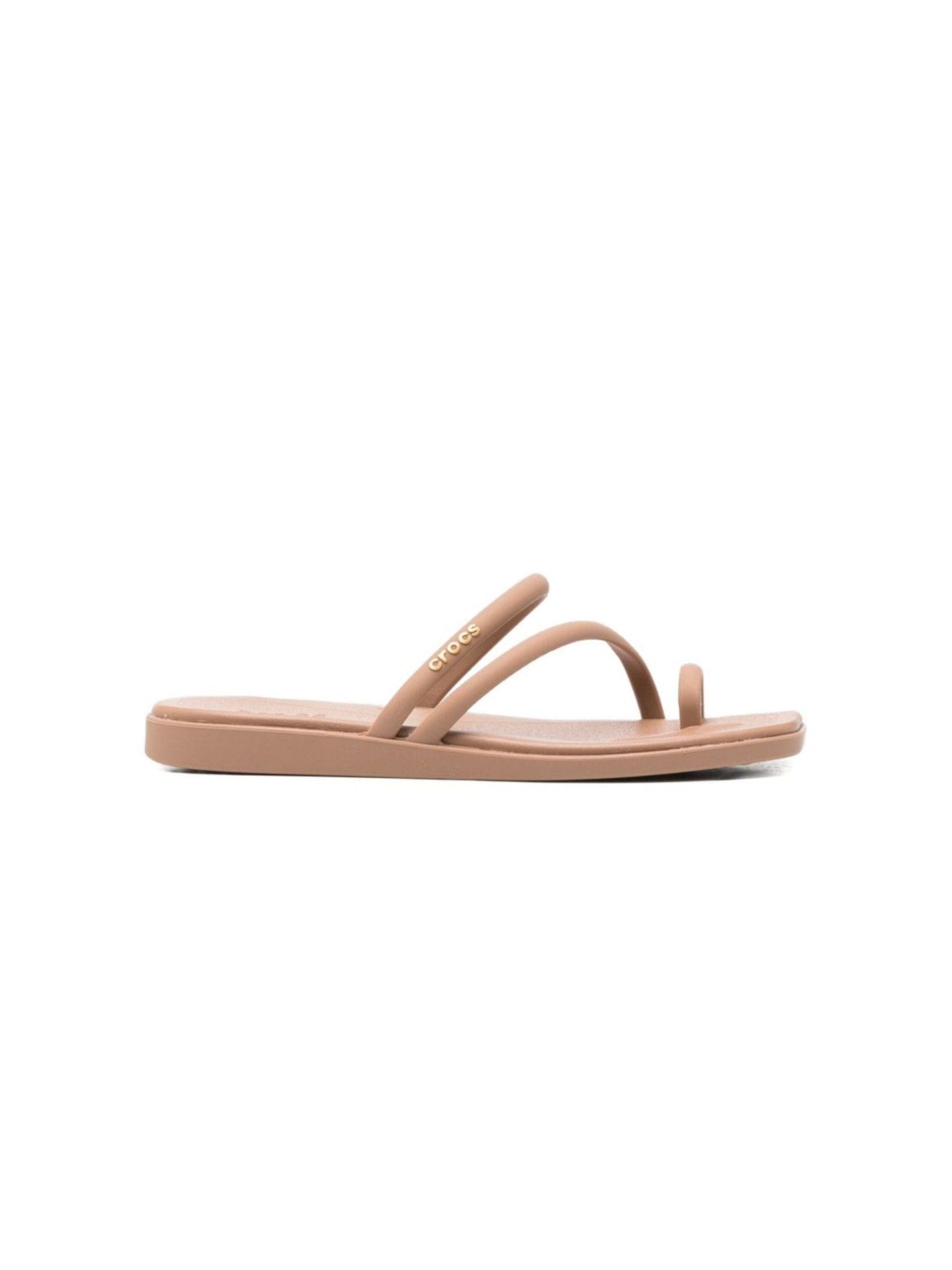 Sandali Miami per donna Crocs beige con logo dorato - Rubino Kids