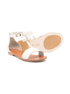 Sandali per bambina Bonpoint bianchi con cinturino a T - Rubino Kids