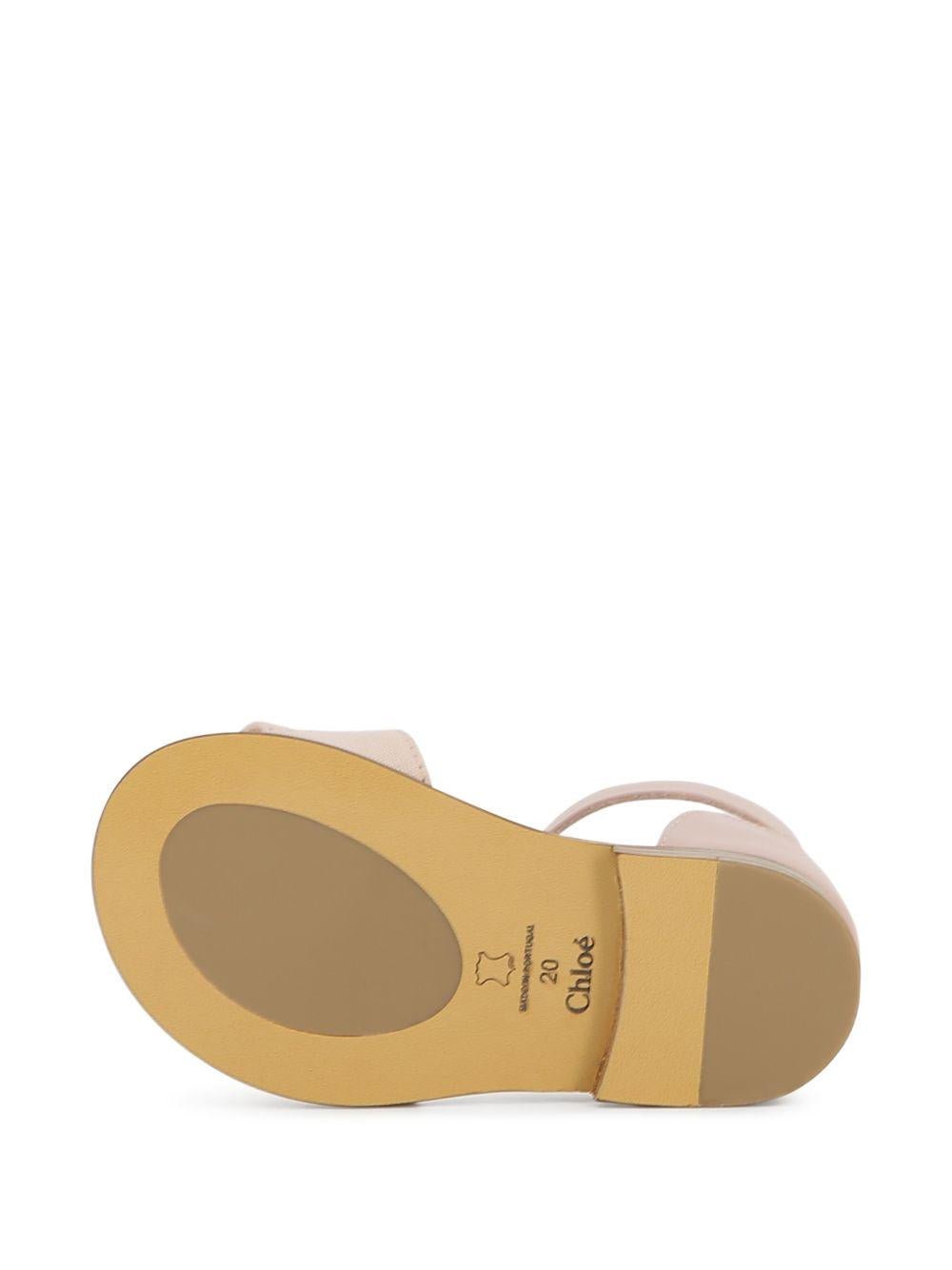 Sandali per bambina Chloé Kids rosa con ricamo - Rubino Kids