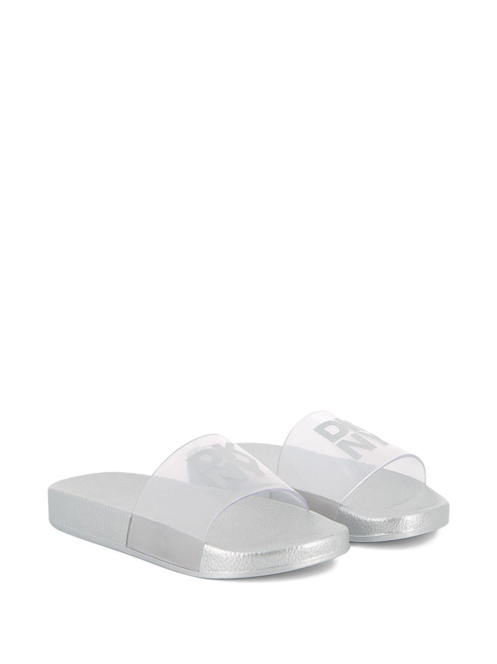 Sandali per bambina DKNY Kids argentate con punta aperta - Rubino Kids