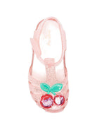 Sandali per bambina Konges Slojd rosa con applicazione ciliegia - Rubino Kids