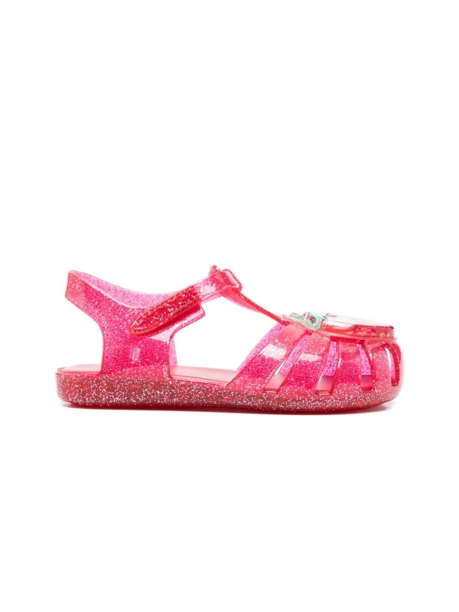 Sandali per bambina Konges Slojd rosa con applicazione di fragole - Rubino Kids