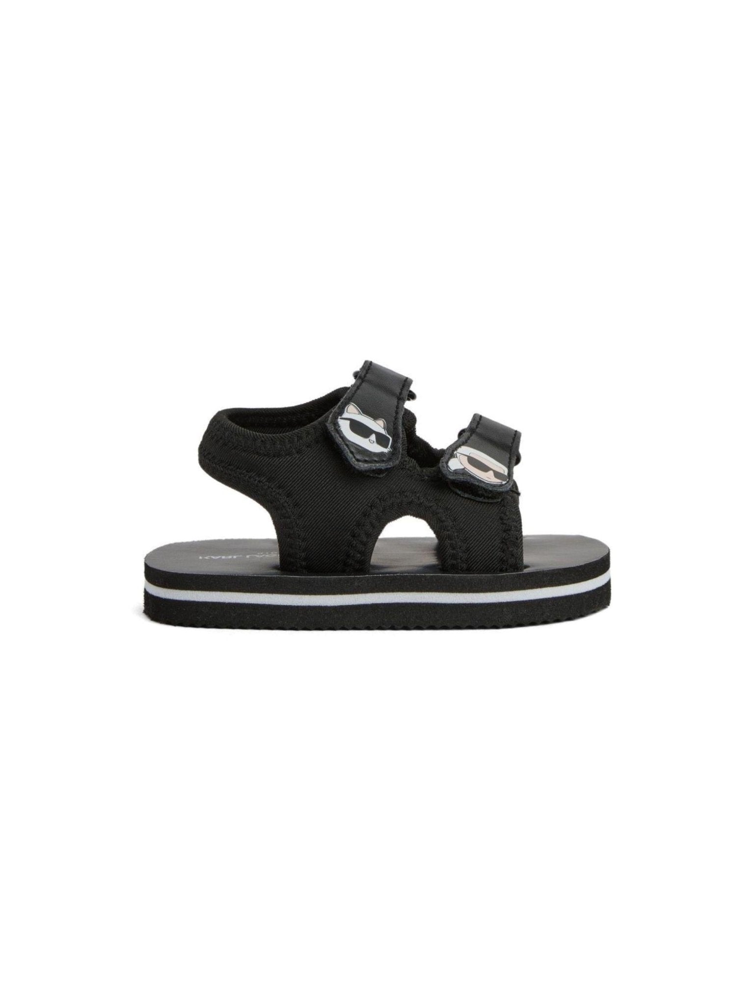 Sandali per bambini Karl Lagerfeld Kids nero con applicazione - ikon - Rubino Kids