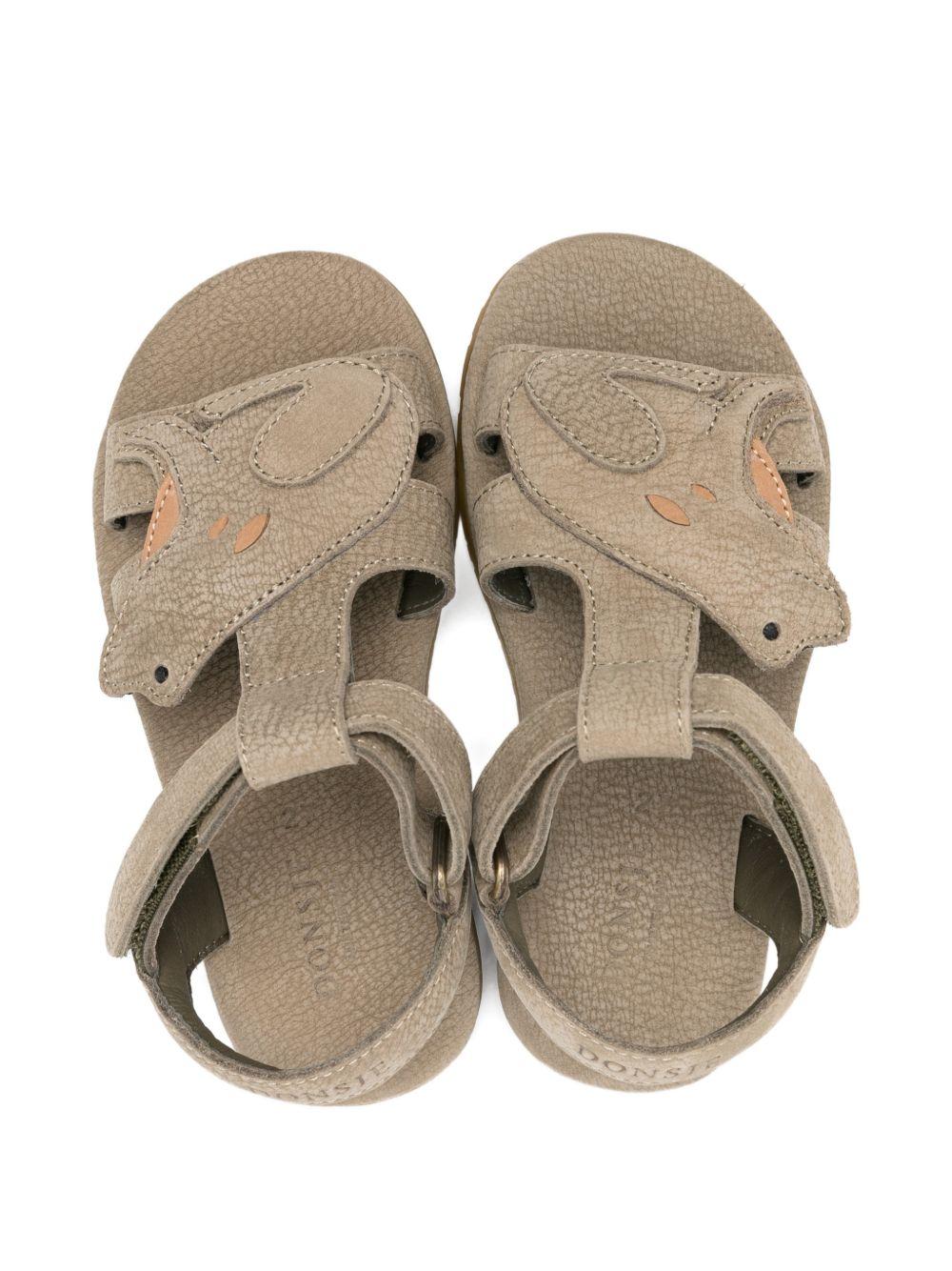 Sandali per bambino Donsje verde con applicazione rana - Rubino Kids