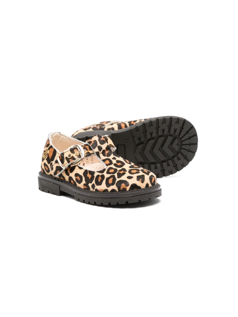 Sandali per neonata Florens beige con stampa leopardata - Rubino Kids