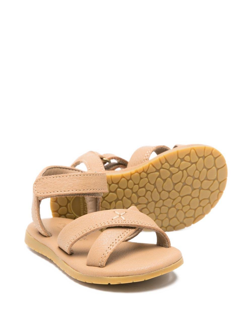 Sandali per neonati Donsje beige con punta aperta - Rubino Kids