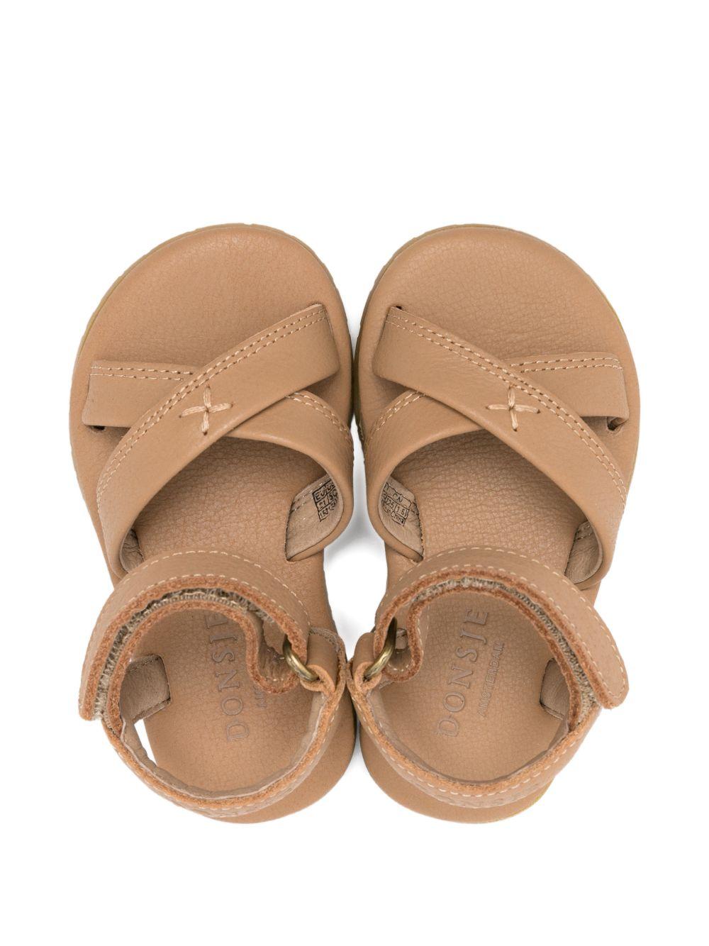 Sandali per neonati Donsje beige con punta aperta - Rubino Kids