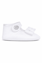 Scarpe per neonata Monnalisa bianche dettaglio con fiocco - Rubino Kids