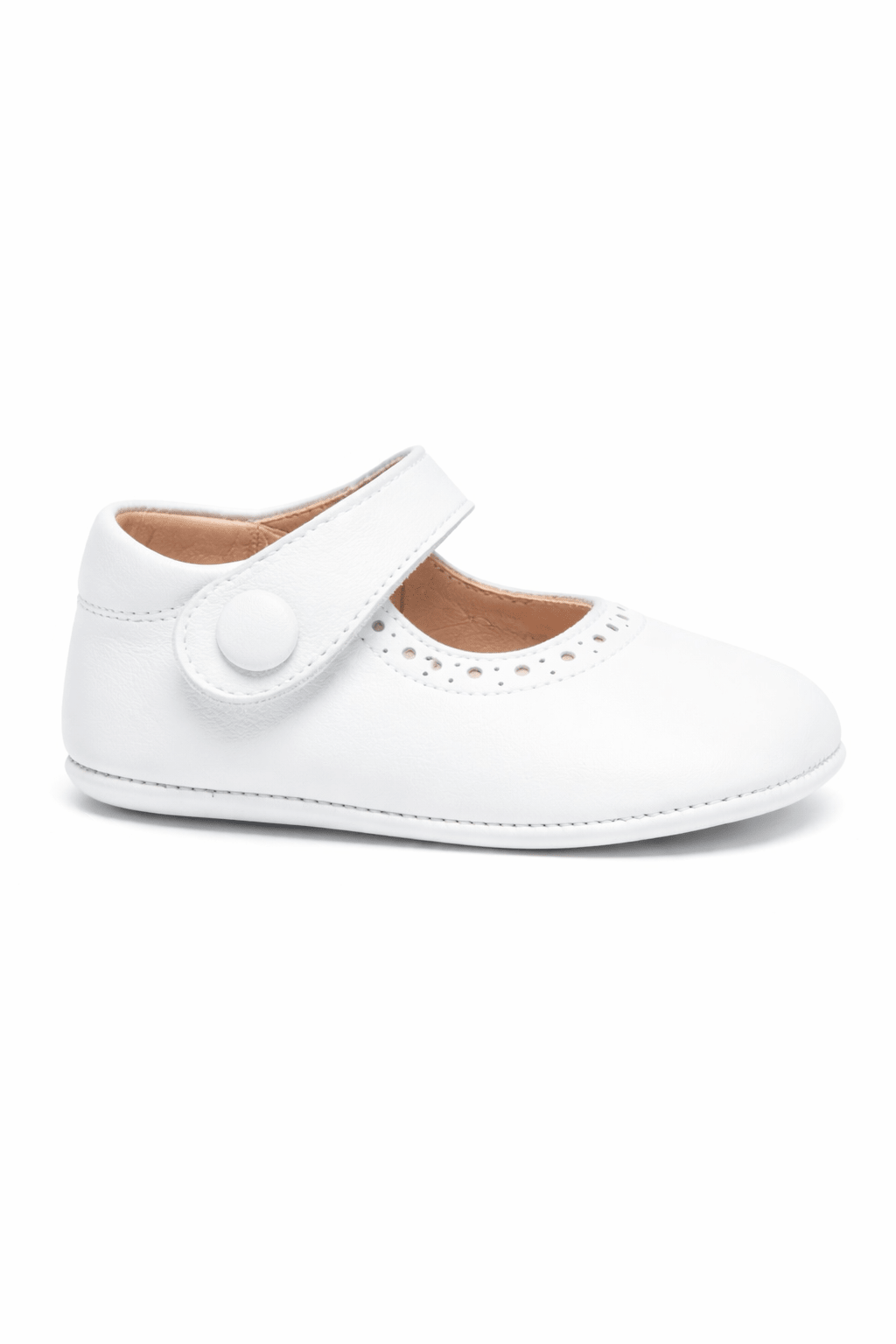 Scarpe primi passi per neonata Eli1957 bianco con soletta in pelle con logo - Rubino Kids