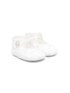 Scarpe primi passi per neonata Monnalisa bianco con decorazione strass - Rubino Kids