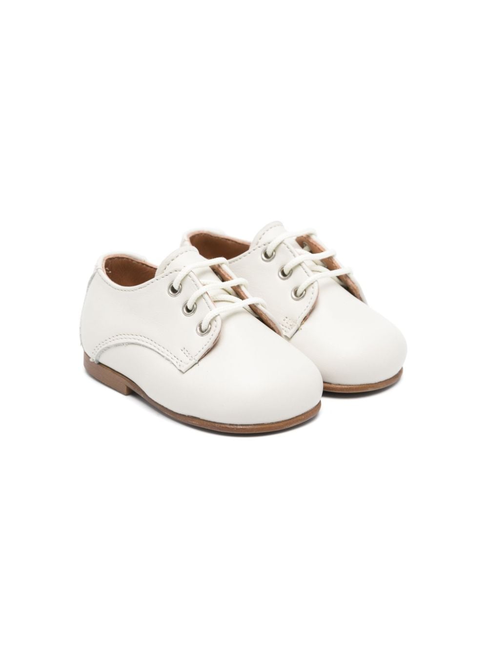 Scarpe primi passi per neonato Eli1957 beige con lacci - Rubino Kids