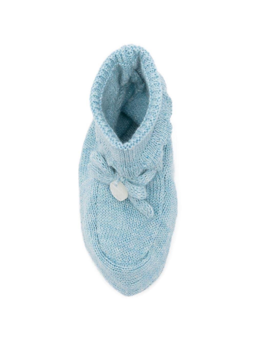 Scarpine da culla per neonata Tartine & Chocolat azzurre con ruches - Rubino Kids