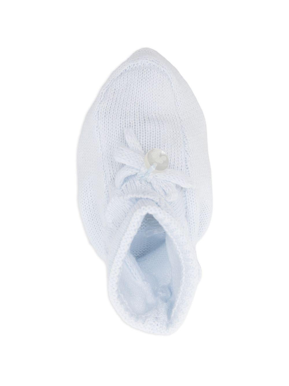 Scarpine da culla per neonata Tartine & Chocolat azzurre con ruches - Rubino Kids