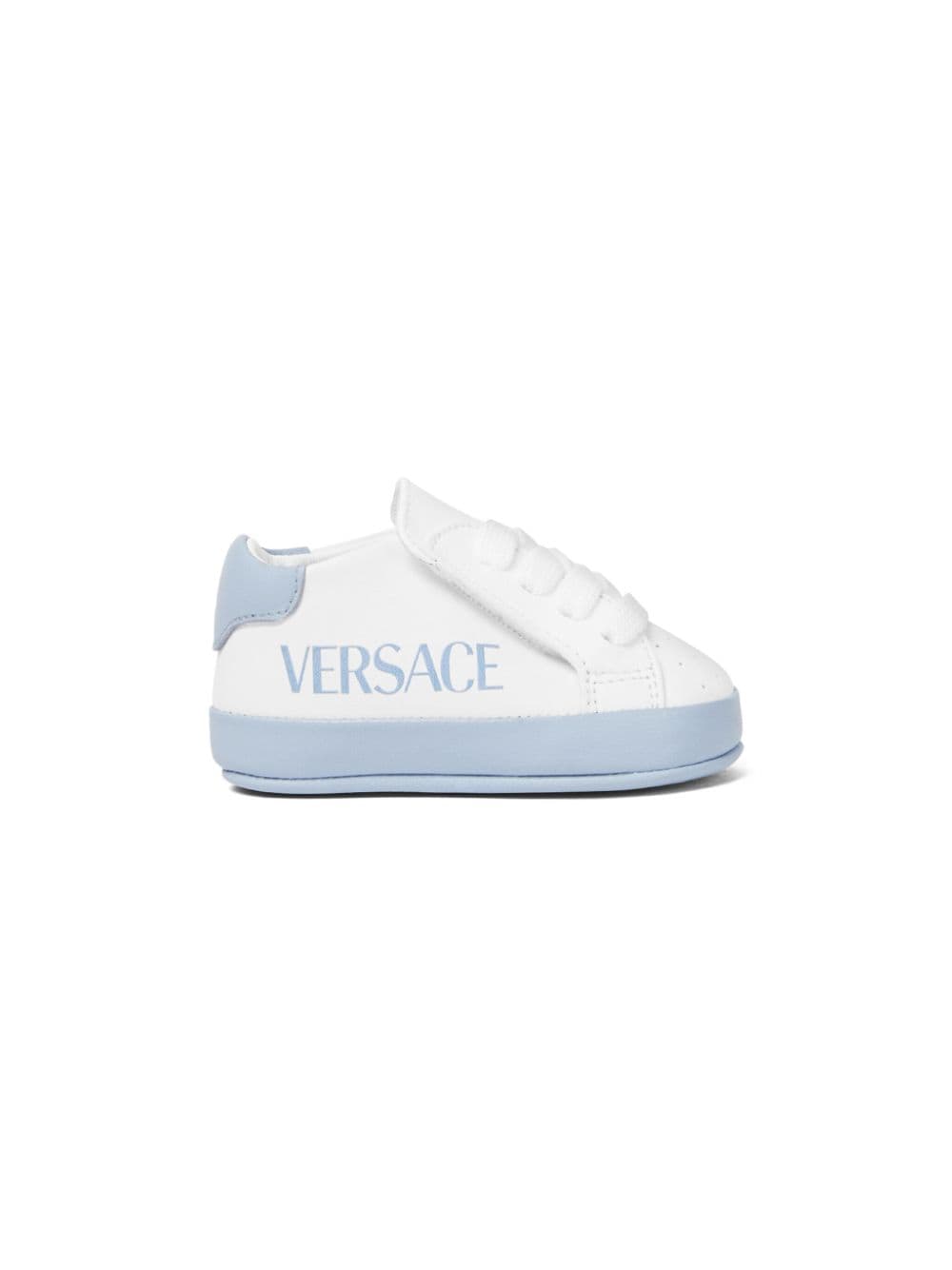 Scarpine primi passi con stampa per neonato Versace Kids bianco con punta tonda - Rubino Kids