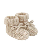 Scarpine primi passi per neonata Paz Rodriguez beige con fiocco - Rubino Kids