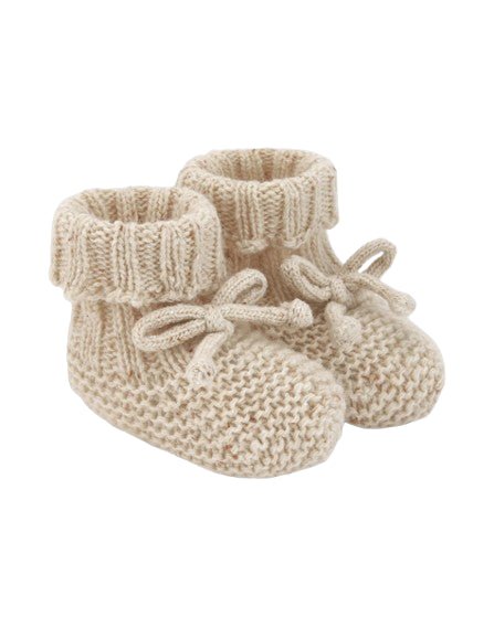 Scarpine primi passi per neonata Paz Rodriguez beige con fiocco - Rubino Kids