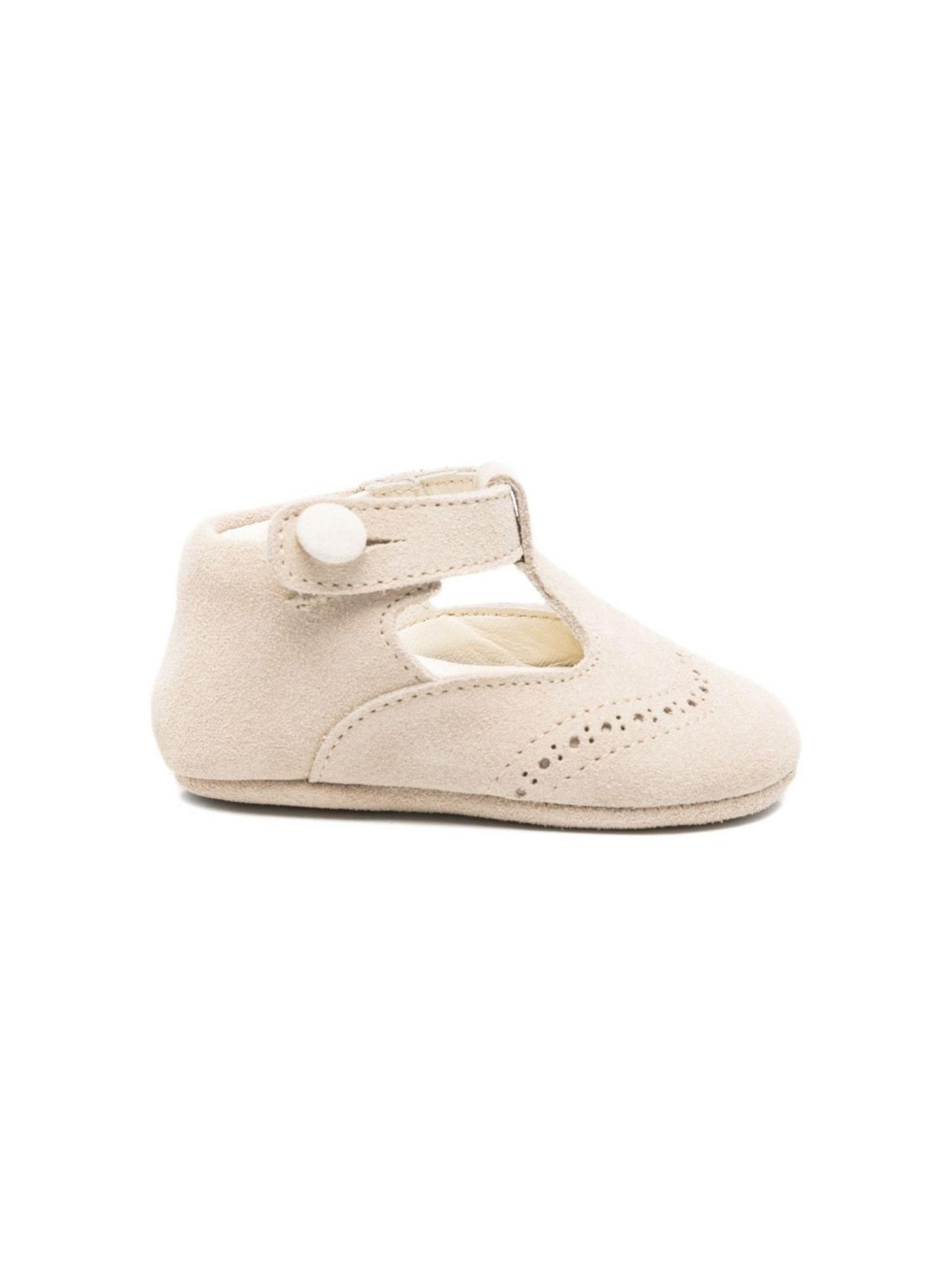 Scarpine primi passi per neonati Bonpoint beige con cinturino a T - Rubino Kids