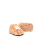 Scarpine primi passi per neonati Montelpare Tradition beige in finta pelliccia - Rubino Kids