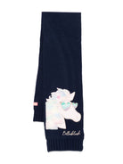 Sciarpa per bambina Billieblush blu con ricamo unicorno - Rubino Kids