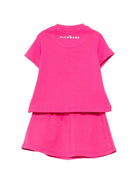 Set 2 pezzi per neonata John Richmond fucsia con dettaglio logo - Rubino Kids
