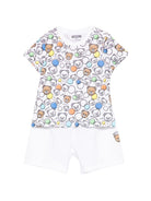 Set 2 pezzi per neonato Moschino Kids multicolor con stampa grafica all - over - Rubino Kids