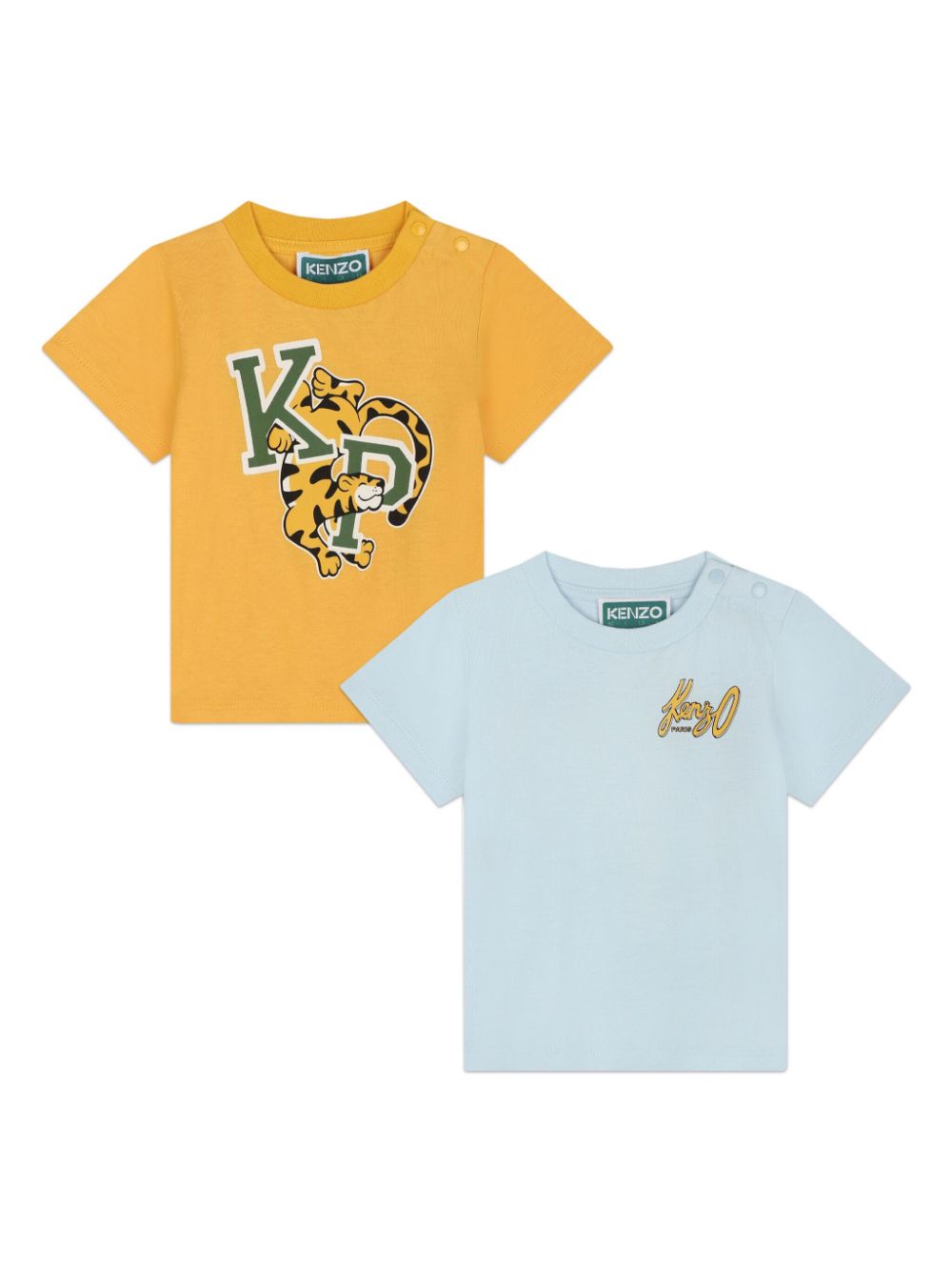 Set 2 T-shirt con stampa per neonato Kenzo Kids multicolor con motivo Tiger - Rubino Kids