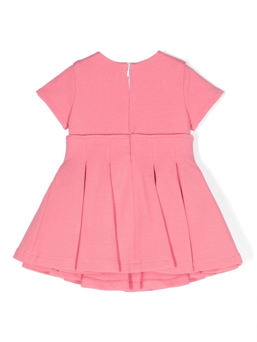 Set abito con ricamo per neonato Balmain Kids rosa con scollo rotondo - Rubino Kids