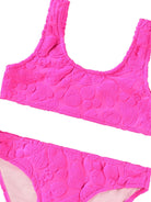 Set bikini Nola per bambina Molo fucsia con scollo a U - Rubino Kids