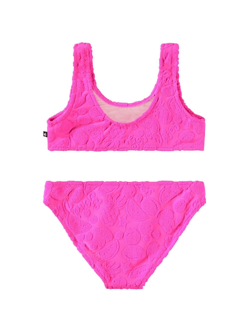 Set bikini Nola per bambina Molo fucsia con scollo a U - Rubino Kids