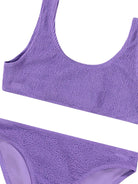 Set bikini Nola per bambina Molo viola con scollo a U - Rubino Kids