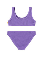 Set bikini Nola per bambina Molo viola con scollo a U - Rubino Kids