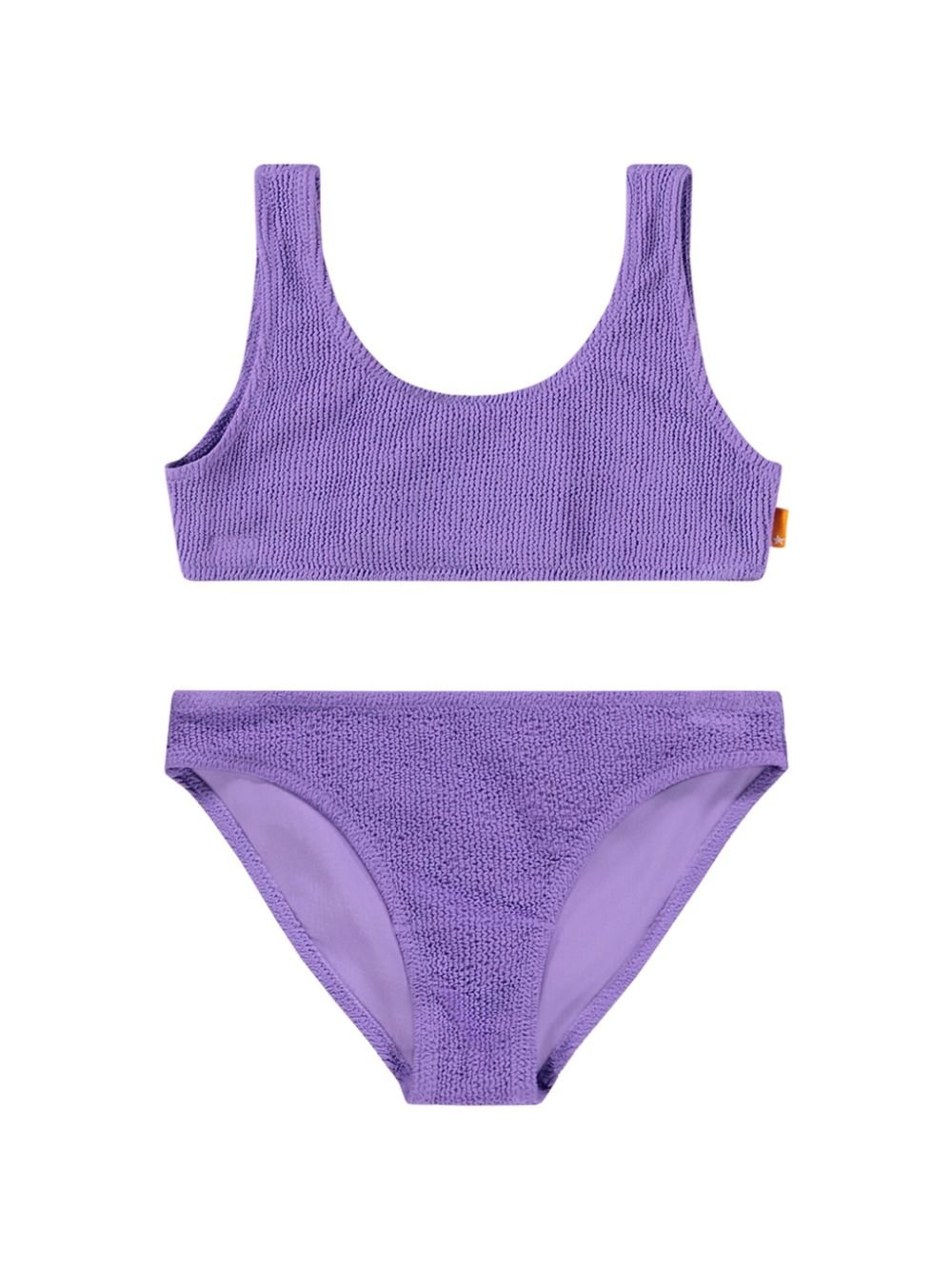 Set bikini Nola per bambina Molo viola con scollo a U - Rubino Kids