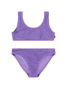 Set bikini Nola per bambina Molo viola con scollo a U - Rubino Kids