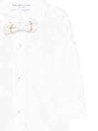 Set camicia e pantaloni per neonato Colorichiari bianco a righe (3 pezzi) - Rubino Kids