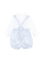 Set camicia e salopette per neonato Colorichiari azzurro con bretelle - Rubino Kids