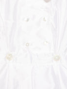 Set camicia e shorts per neonati Mariella Ferrari bianco in seta - Rubino Kids