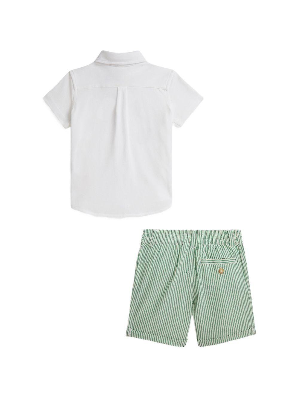 Set camicia per neonato Polo Ralph Lauren Kids multicolor con ricamo Polo Pony - Rubino Kids