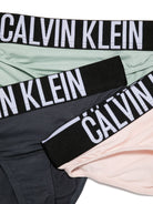 Set cinque slip per bambina Calvin Klein Kids multicolore con elastico con logo - Rubino Kids