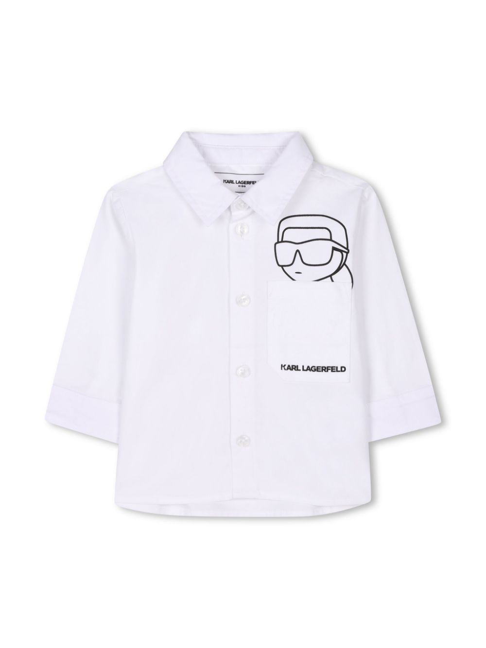 Set con pantaloni per neonato Karl Lagerfeld Kids bianco con motivo Ikonik Karl - Rubino Kids