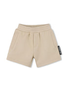 Set con shorts Ikonik Karl per neonato Karl Lagerfeld Kids bianco con due tasche laterale - Rubino Kids