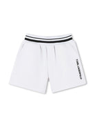 Set con shorts Ikonik Karl per neonato Karl Lagerfeld Kids blu con colletto a contrasto - Rubino Kids