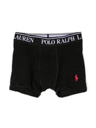 Set di 2 boxer per bambino Ralph Lauren Kids nero con motivo Polo Pony - Rubino Kids